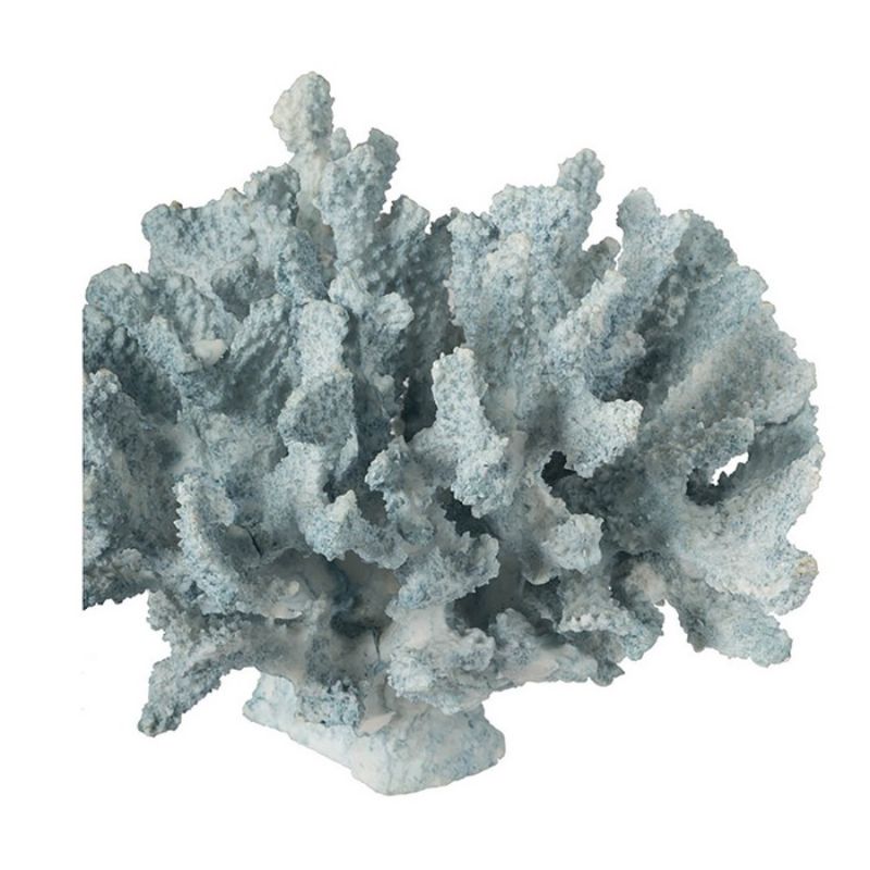 Blue faux coral ornament (25cm) enhances decor with ocean-inspired beauty and realistic texture, perfect for coastal-themed spaces.
