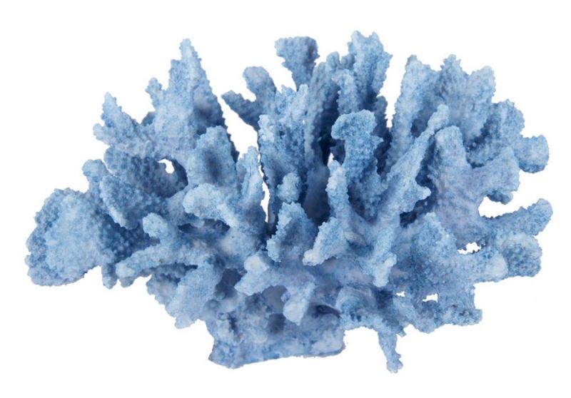 Vibrant blue faux coral ornament (25cm) adds oceanic elegance to any space, perfect for coastal decor enthusiasts.