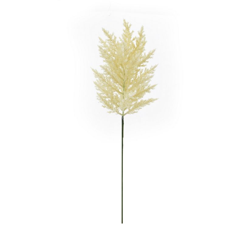 Lifelike cream artificial sorghum spike grass, 66 cm tall, perfect for floral arrangements and home decor.