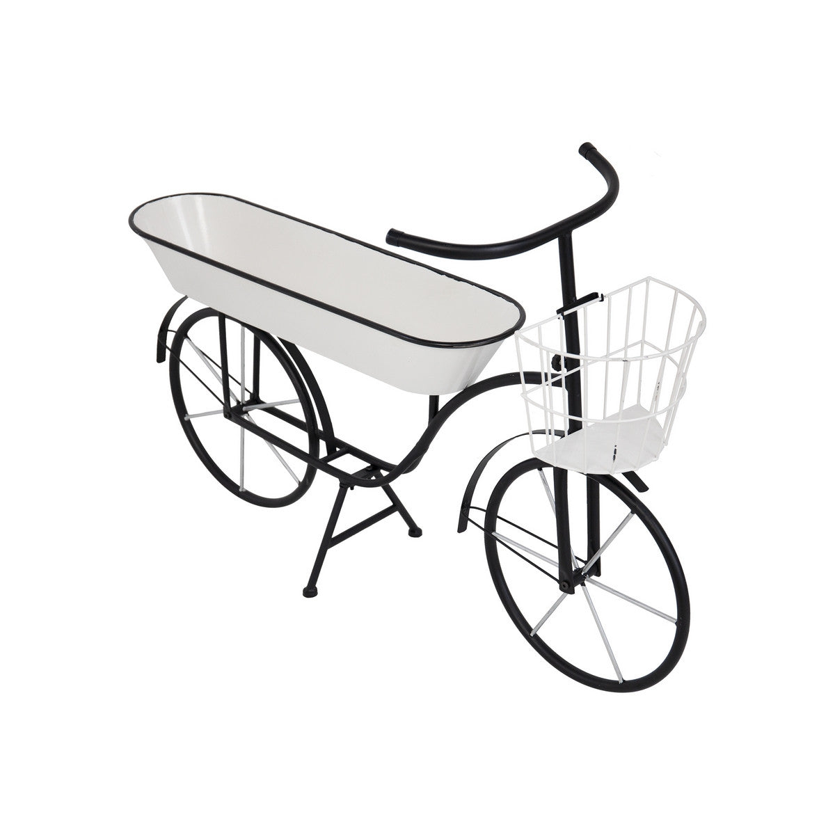 Vintage-style 98cm bicycle planter for charming outdoor decor, perfect for flowers and herbs in any space.