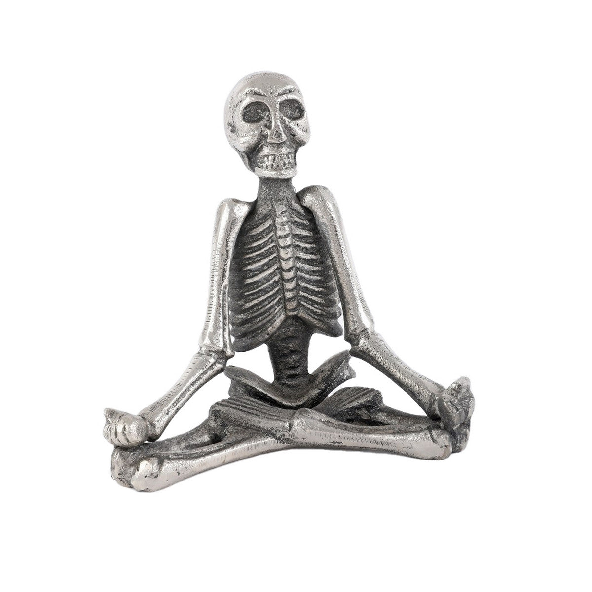 Aluminium Yoga Skeleton Ornament (17cm) - a stylish decor piece symbolizing mindfulness and elegance for any space.