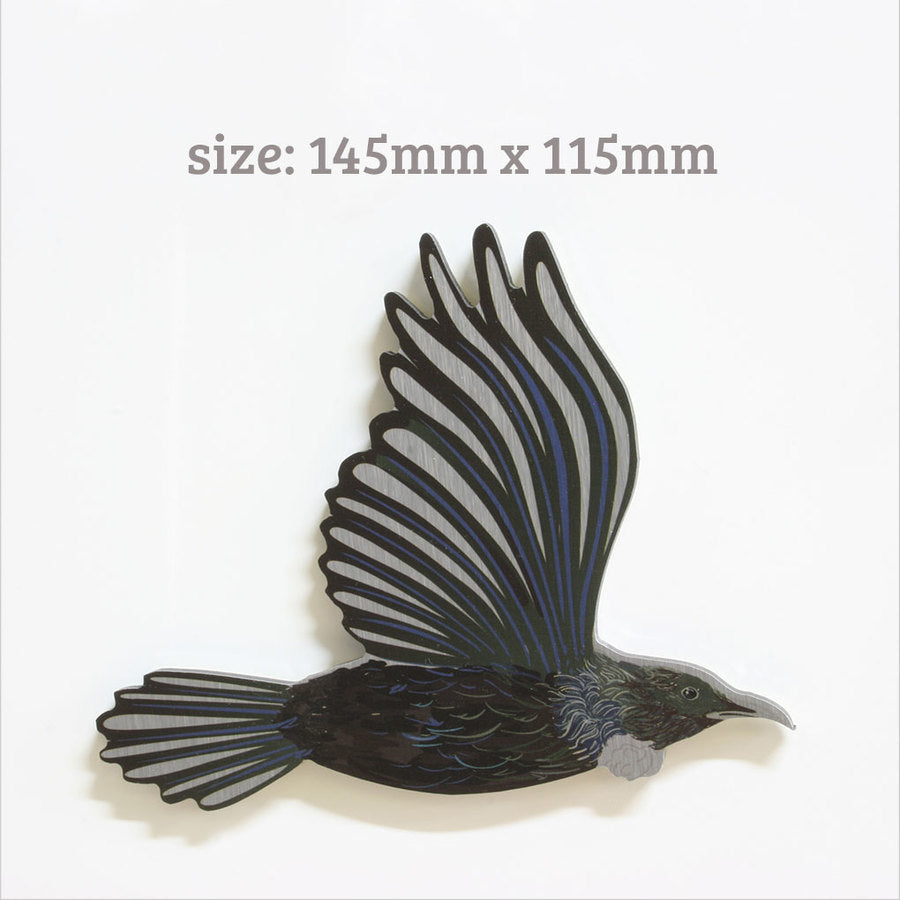 Exquisite Printed ACM Tui/Bird Set featuring five lightweight, durable birds, perfect for indoor or outdoor wall decor.