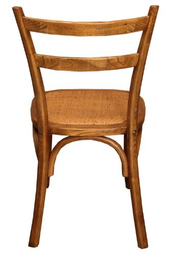 Slat back bentwood dining chair in antique oak, combining durability, elegance, and comfort for any dining space.