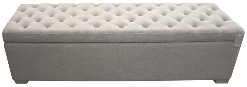 Blanket Box  Ottoman Lambton Linen  - Grey Linen