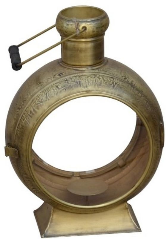 Gold lantern measuring 46cm, featuring a luxurious gold finish and unique design, ideal for enhancing indoor and outdoor decor.