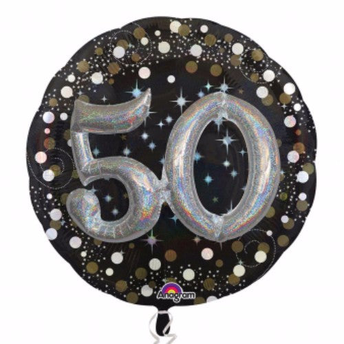 Shape 50 Sparkling Birthday Holographic 3D Multi