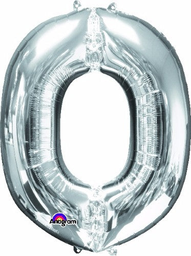 Letter O Silver 83cm Helium Saver