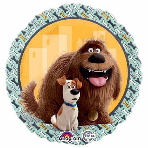 45cm foil balloon featuring beloved characters from 'Secret Life of Pets', perfect for parties and celebrations.