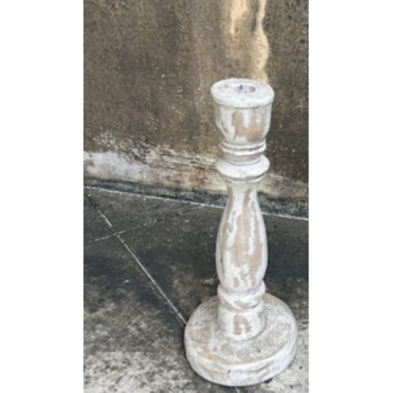 Candlestick - Florence White 27 x 10cm (Set of 2)