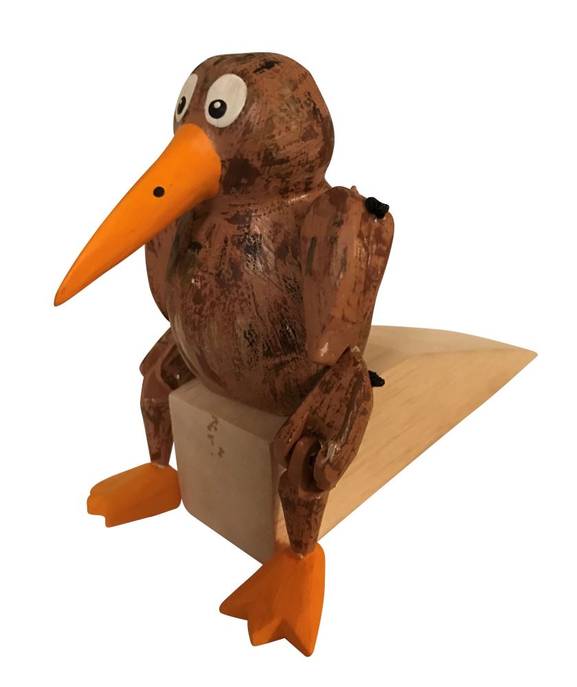 Handcrafted Kiwi Wood door wedge, 19x12x8cm, combines functionality and style for modern and rustic decor.