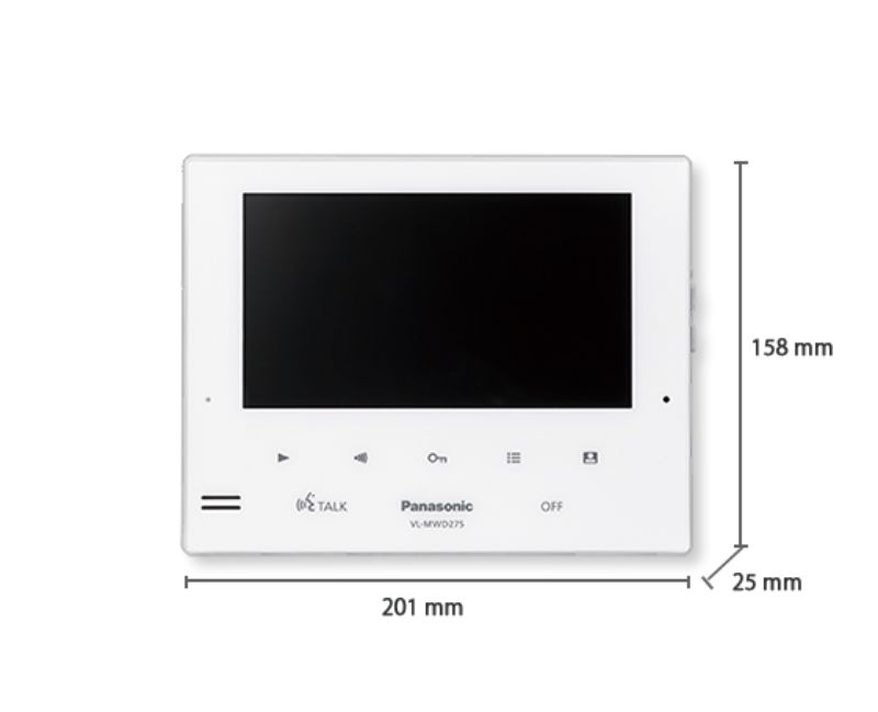 Panasonic Residential Video Intercom DECT Kit Extension Monitor - White (201mm)