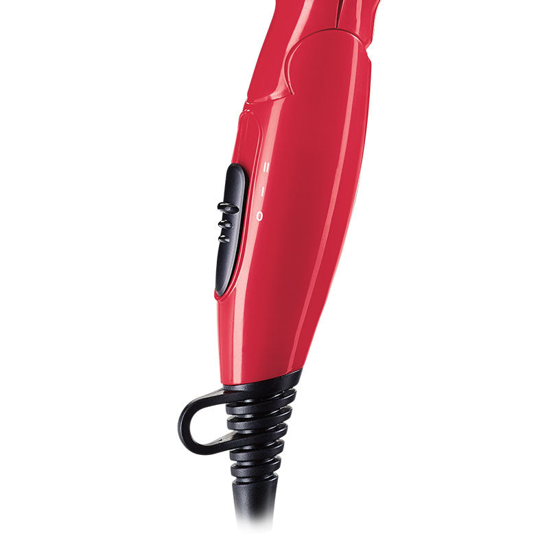 Compact Vidal Sassoon Pocket Rocket miniPRO Hair Dryer, 1200W, lightweight, folding handle, ideal for travel styling.