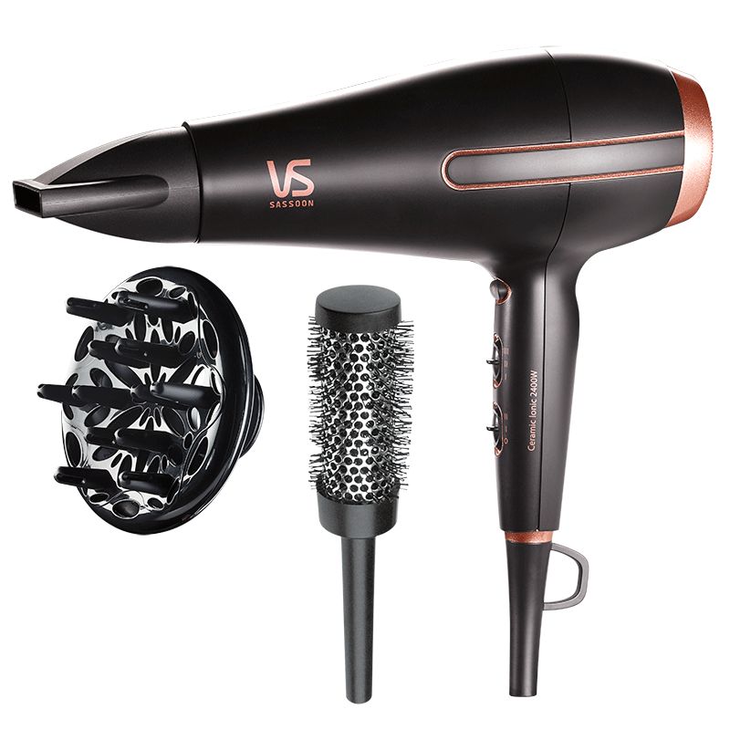 Super Power 2400 Hair Dryer by VS Sassoon: high-velocity, ionic technology for quick, frizz-free drying and versatile styling.