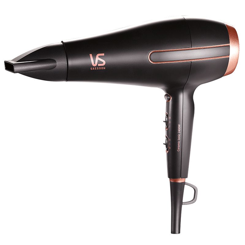 Powerful VS Sassoon Super Power 2400 Hair Dryer with ionic technology, customizable settings, and versatile styling attachments.