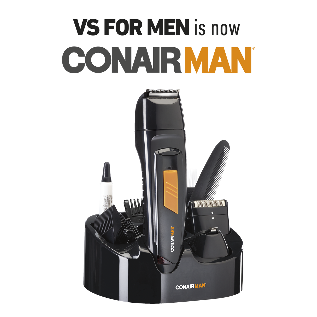 8-in-1 Groom Buddy Hair Grooming Kit with multiple attachments for precise beard and body hair trimming.