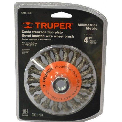 Wire Concave Wheel Brush Truper M14nut Twist Knot