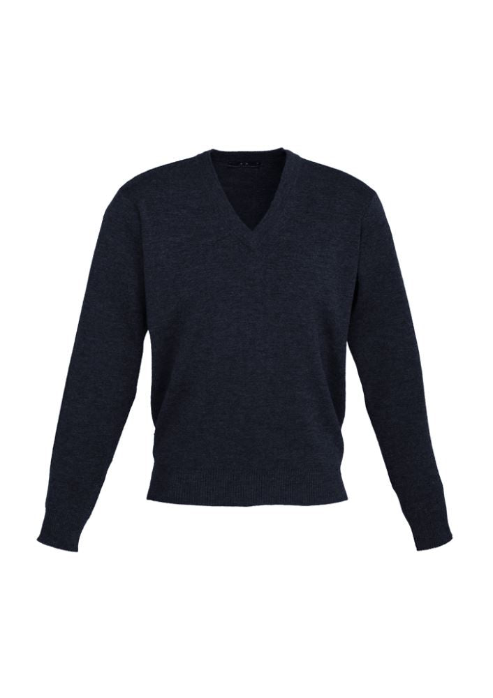 Navy 2XL Mens Woolmix Pullover from Biz Collection, crafted from a 50/50 wool-acrylic blend, offering comfort and style.