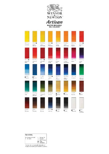 37ml tube of Winsor & Newton Artisan Cobalt Blue Hue oil paint, water mixable for easy cleanup, rich buttery consistency.