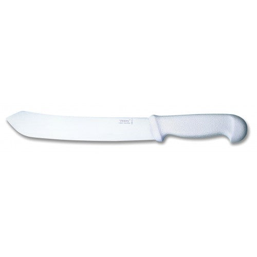 Premium 25cm bullnose butcher's knife made of carbon steel, ideal for precision cutting of large meat cuts.