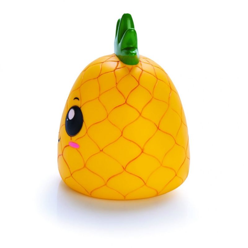 Adorable Smoosho's Pals Pineapple lamp with warm glow, perfect nightlight for kids' rooms and safe LED technology.