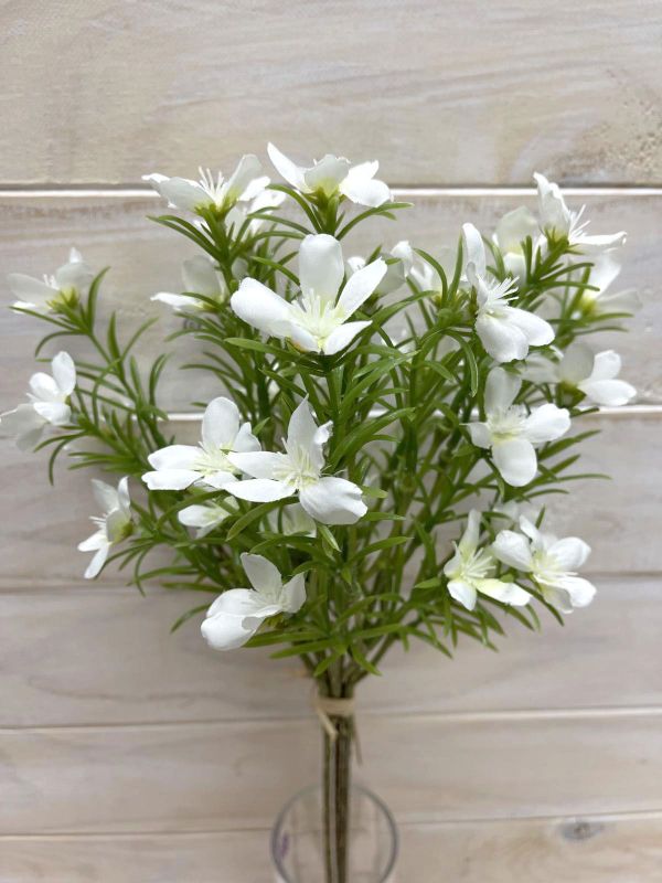 Artificial Mini Dogwood Bundle in white, featuring lifelike blooms ideal for elegant home decor and floral arrangements.