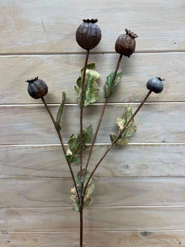 Vibrant artificial poppy seed spray adds color to home decor, ideal for events and easy maintenance without care needs.