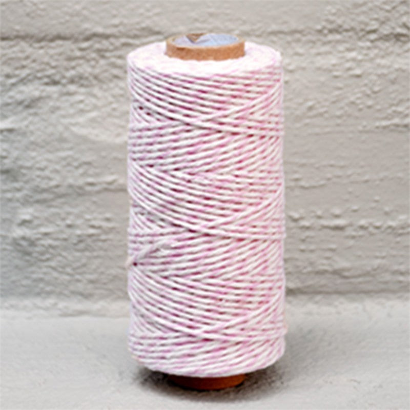 Natural-colored 2mm baker's twine on a 100m roll, ideal for crafting, baking, and decorating with rustic charm.