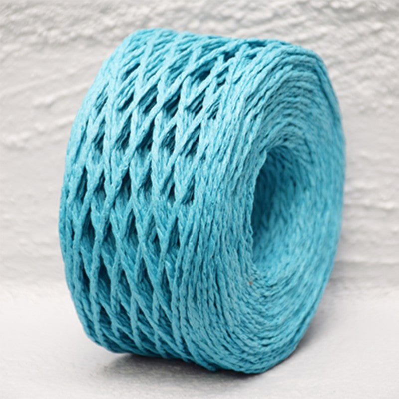 Vibrant AQUA paper twine, 2mm x 100m, ideal for crafting, gift-wrapping, and DIY projects, eco-friendly and durable.