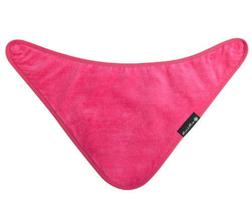 Vibrant cerise youth bandana made of 100% cotton, features waterproof layer and adjustable fit for active kids.