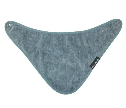 Grey youth bandana made of 100% cotton, featuring absorbent towelling, stain resistance, and adjustable fitting for active kids.