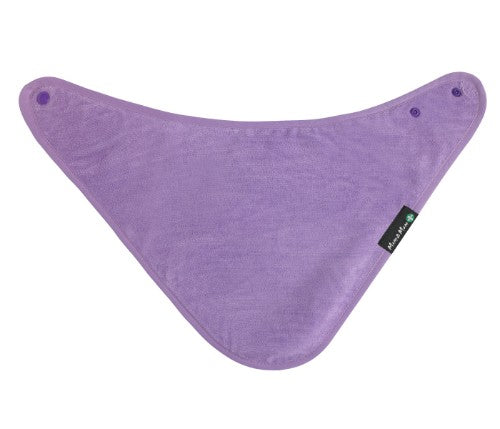 Youth Bandana in vibrant purple, 100% cotton, adjustable fit, extra-absorbent, waterproof, and machine washable for kids.