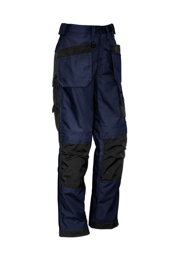 Men's Ultralite Multi-Pocket Pant in Navy and Black featuring durable Cordura® patches and swing-away pockets for tools.