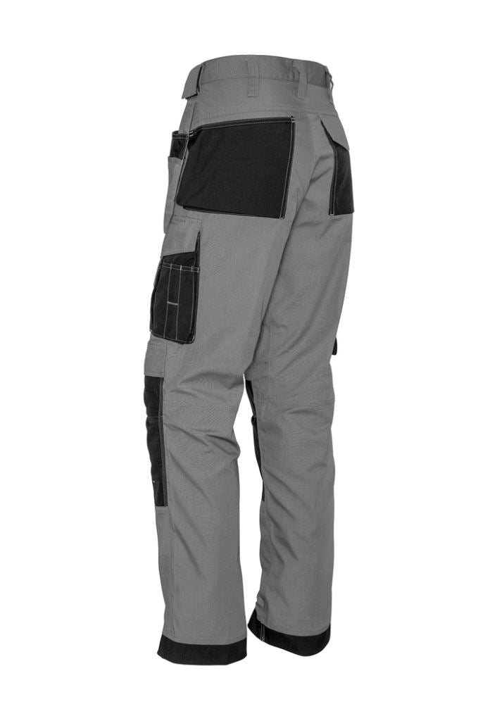 Mens Ultralite Multi Pocket Pant in Silver/Black, featuring durable ripstop fabric, swing away pockets, and Cordura reinforcements.