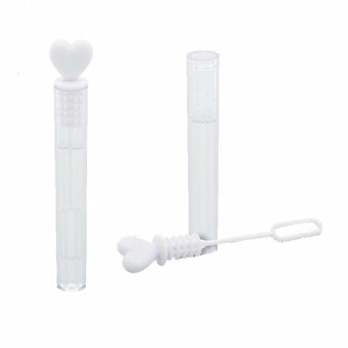 Bubbles Tubes Wedding Favors with Heart Tops - Pack of 36