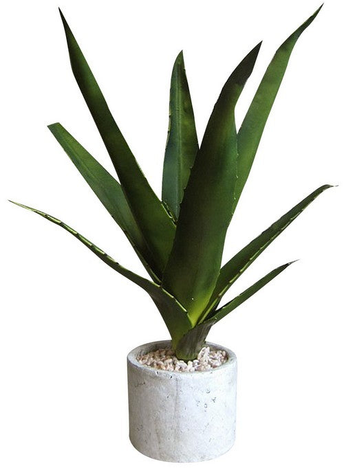 Stunning artificial plant in a stone planter, 45cm tall, perfect for adding natural decor to home or office.