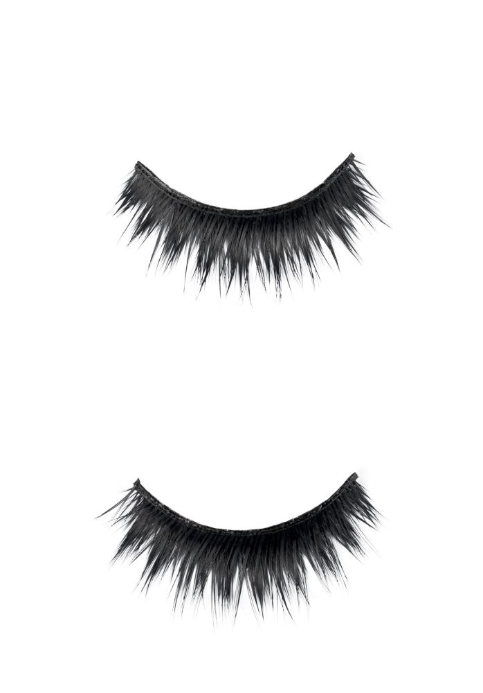 Dramatically dense, feathered Cara Lashes by Manicare for glamorous, voluminous eyes, perfect for any occasion.