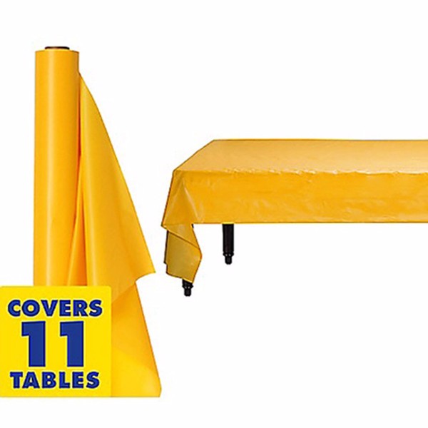 Tablecover Roll Yellow Sunshine Plastic