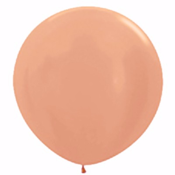 Two 90cm metallic pearl rose gold latex balloons, ideal for elegant celebrations and decorations.