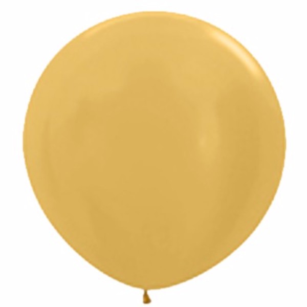 90cm Metallic Pearl Gold Latex Balloons - Pack of 2