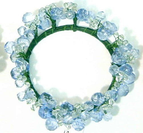 Elegant blue candle rings in a box of 6, designed to enhance 8cm candles for stylish home decor.
