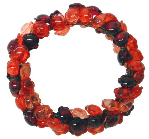 Burgundy candle ring set of 6, perfect for elegant displays around standard candles, enhancing home decor.