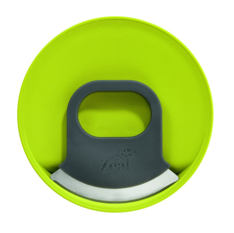 Herb Slice and Slide Kit featuring a non-slip base, angled lip, and magnetic lock for easy herb chopping and transfer.