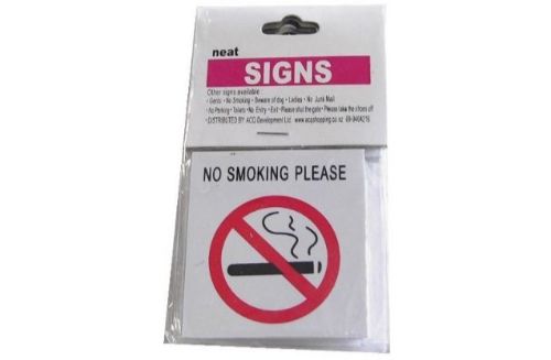 Compact 5.5cm No Smoking sign for clear communication in smoke-free environments, ideal for homes and businesses.