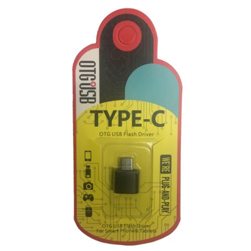 OTG adapter Type C to USB for connecting USB devices to smartphones and tablets, enabling easy data transfer and charging.