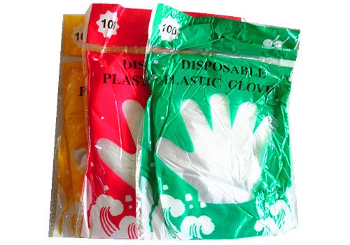 Disposable Hygiene Gloves in a box of 100, sold as 6 units for safety in food service, healthcare, and household tasks.