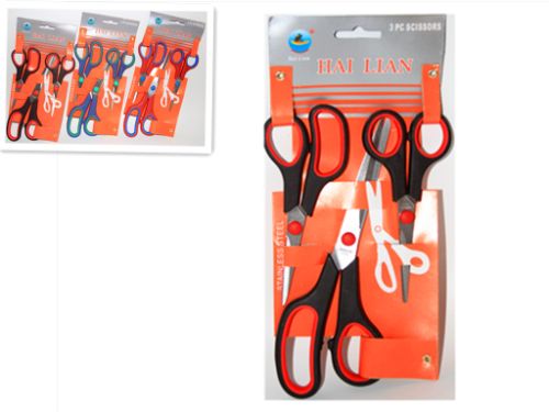 Three packs of versatile, ergonomic scissors, perfect for crafts, home projects, and professional tasks.