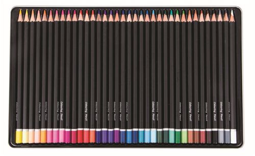 Vibrant 36-piece set of premium color pencils for artists, featuring smooth application and durable, break-resistant design.