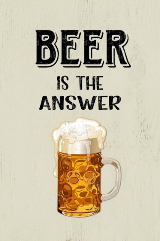 Vibrant Beer-themed wall art on MDF, 40 x 60cm, perfect for home bars and kitchens.