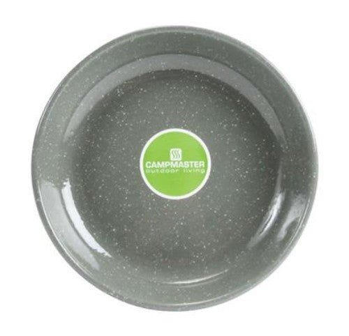 Campmaster 22cm Green Pasta or Rice Enamel Plate - Pack of 12