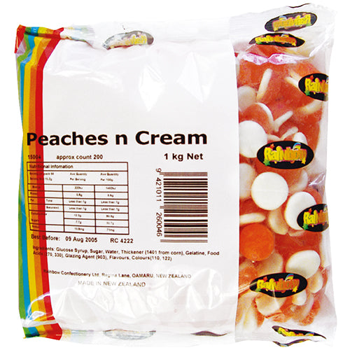 Rainbow Peaches n Cream Confectionery 1kg